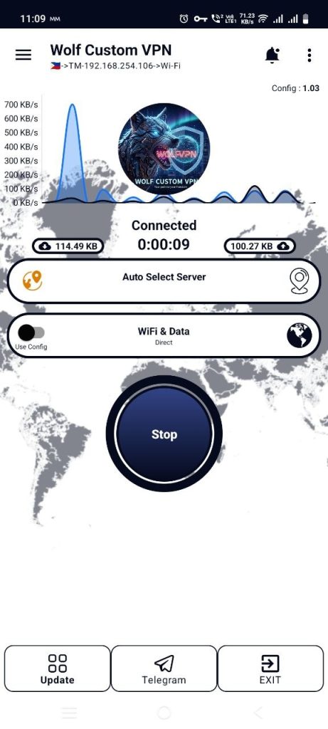 آموزش نصب wolf custom vpn