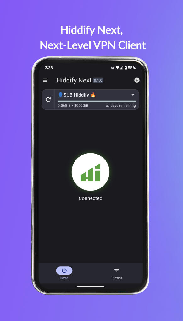 کلاینت Hiddify Next