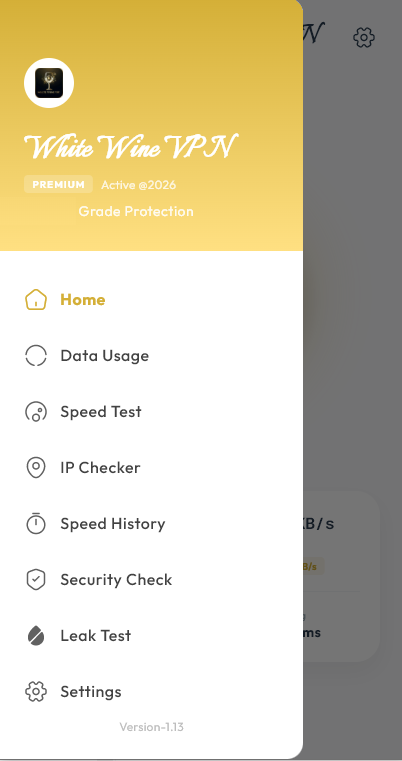 تنظیمات فیلترشکن White Wine VPN