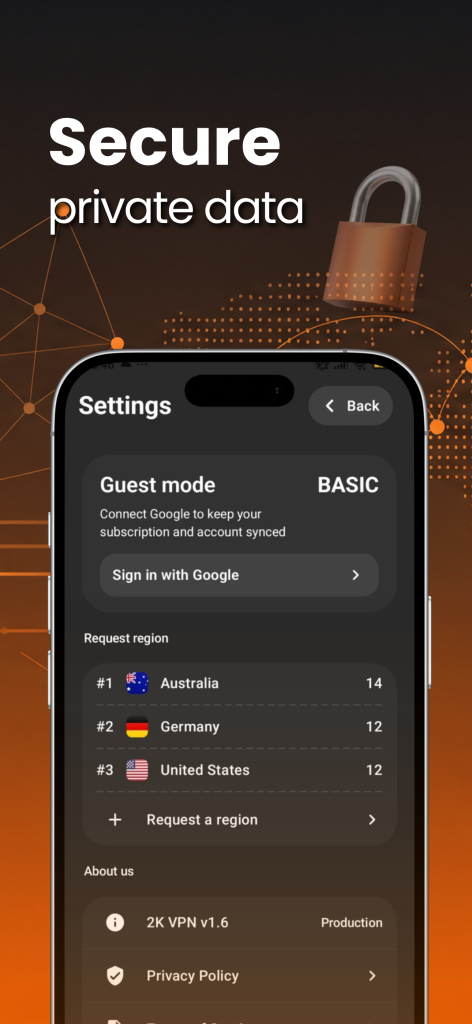 سرورهای فیلترشکن 2K VPN