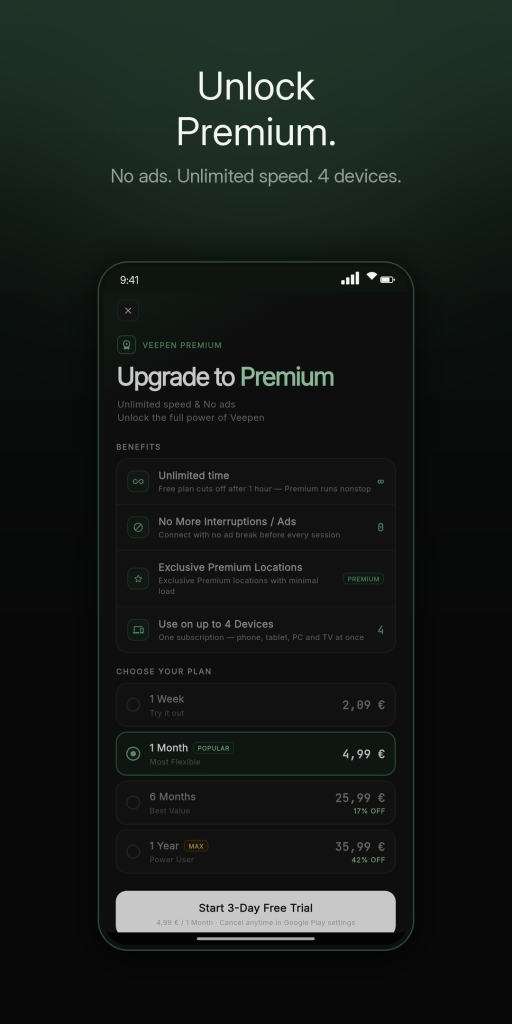 نسخه پرمیوم فیلترشکن veepen VPN