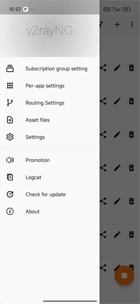 فیلترشکن V2rayNG