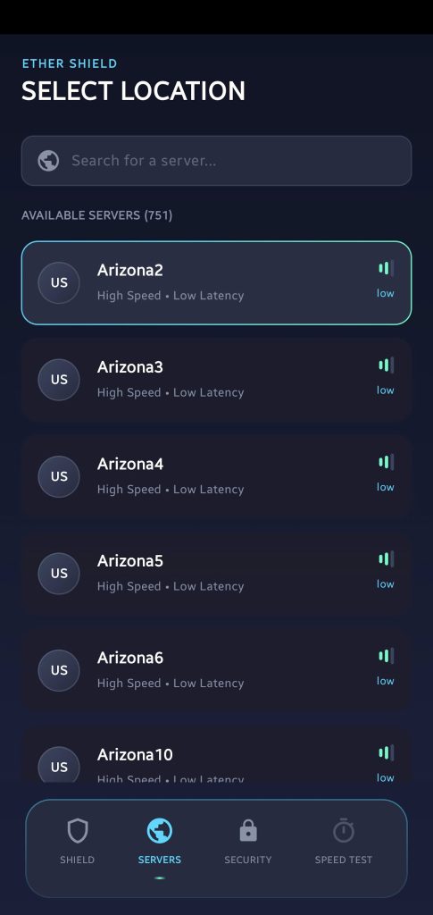 سرورهای فیلترشکن AH VPN