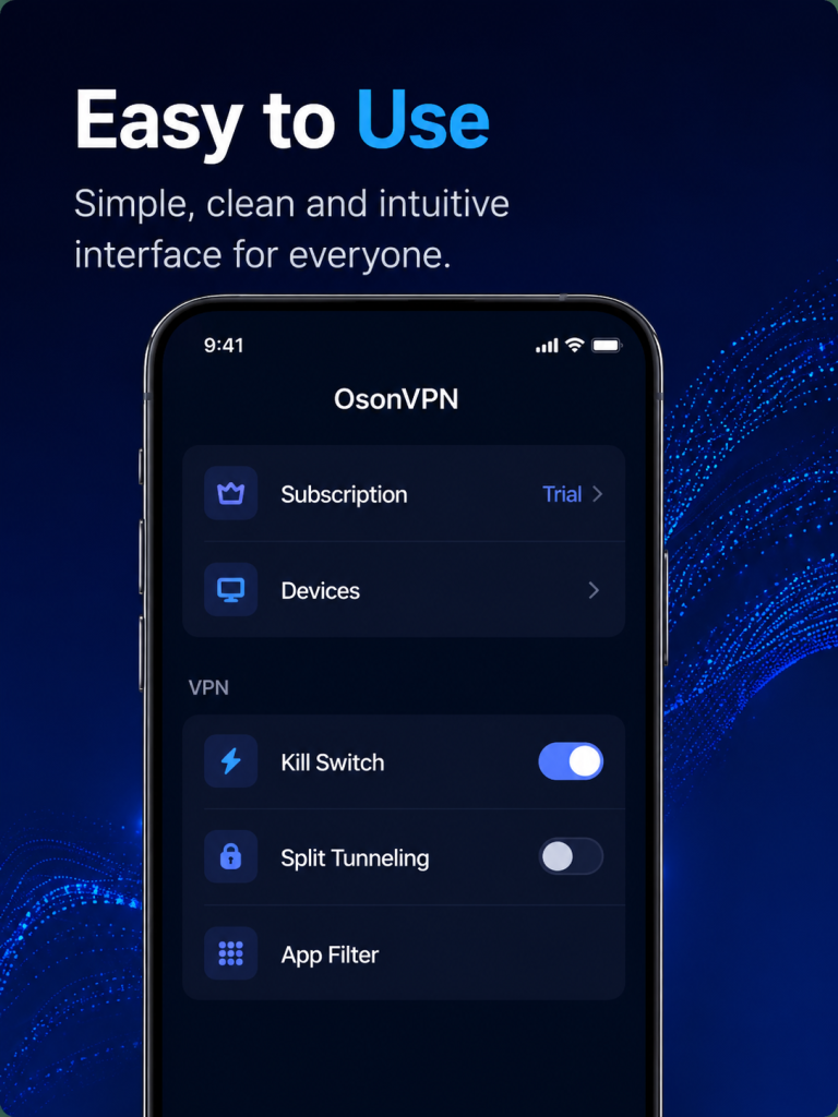 تنظیمات فیلترشکن OsonVPN