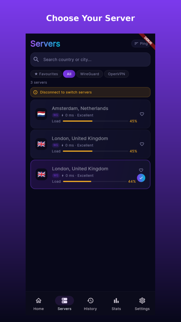 سرورهای فیلترشکن Vaultline VPN