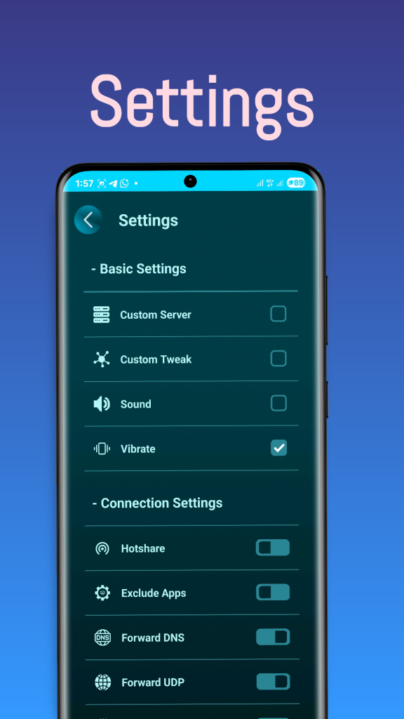 تنظیمات فیلترشکن FullSpeed VPN