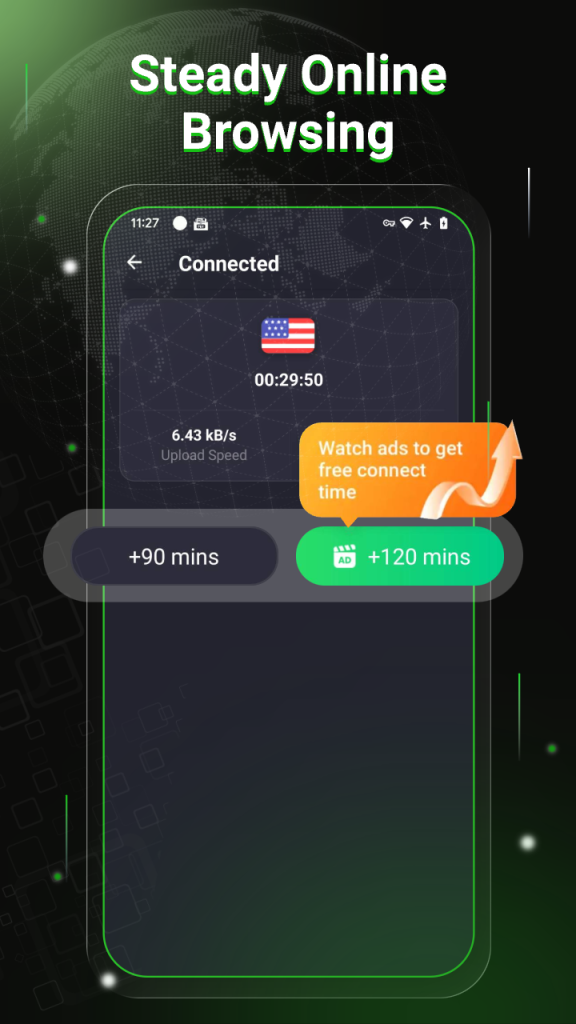 افزایش تایم اتصال در فیلترشکنSnapFox VPN
