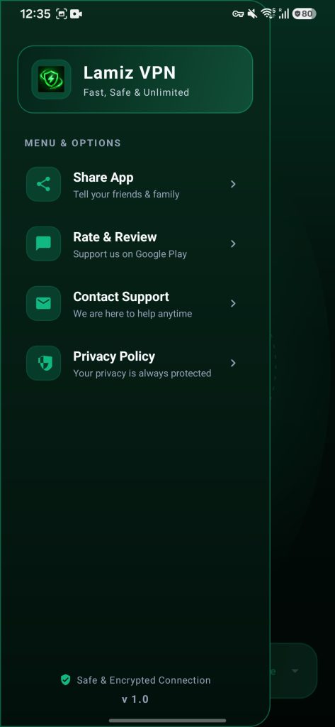 قابلیت های فیلترشکنLamiz VPN
